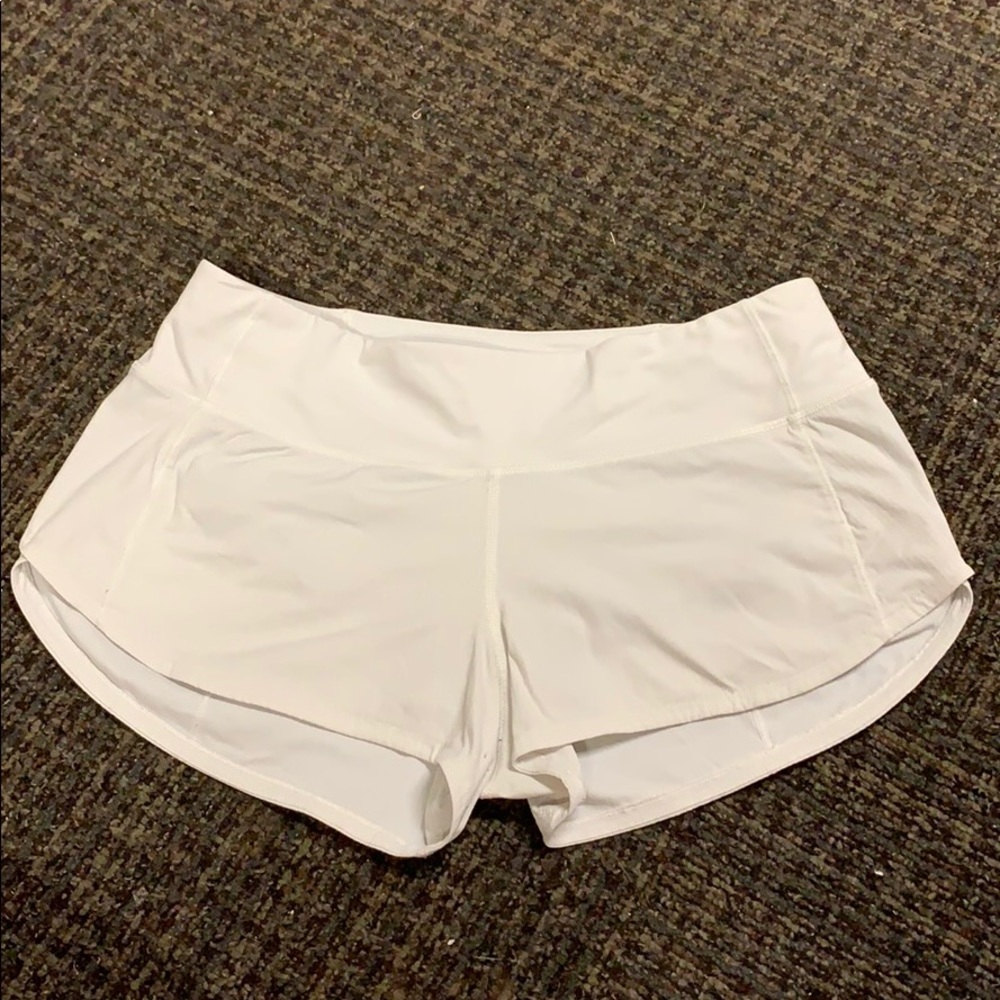 White lulu lemon shorts